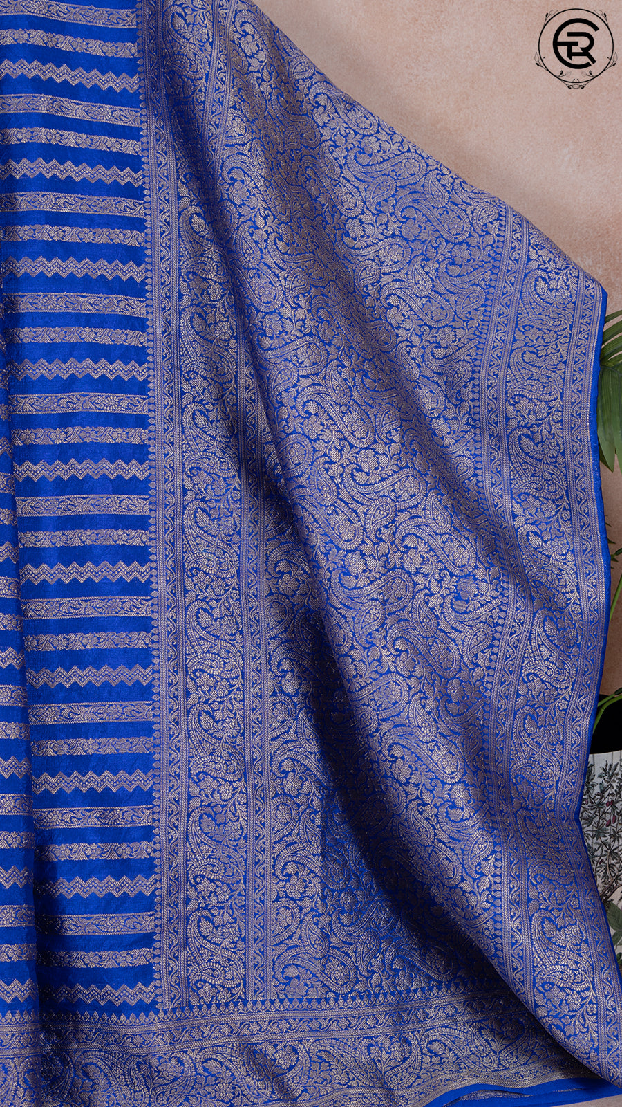 Royal Blue Pure Warm Silk Golden Zari Brocade with Rich Pallu Varanasi Saree