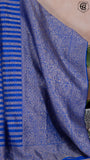 Royal Blue Pure Warm Silk Golden Zari Brocade with Rich Pallu Varanasi Saree