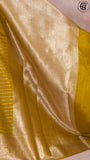 Trombone Yellow Zari Line Pattern with Rich Pallu Warm Silk Saree