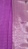Orchid Violet Zari Line Pattern with Rich Pallu Warm Silk Saree