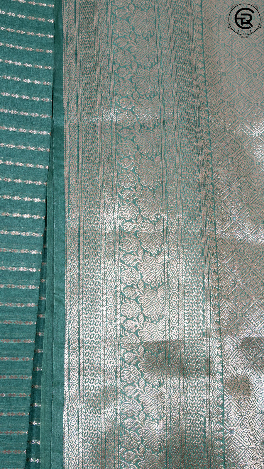 Sea Green  Zari Line Pattern with Rich Pallu Warm Silk Saree