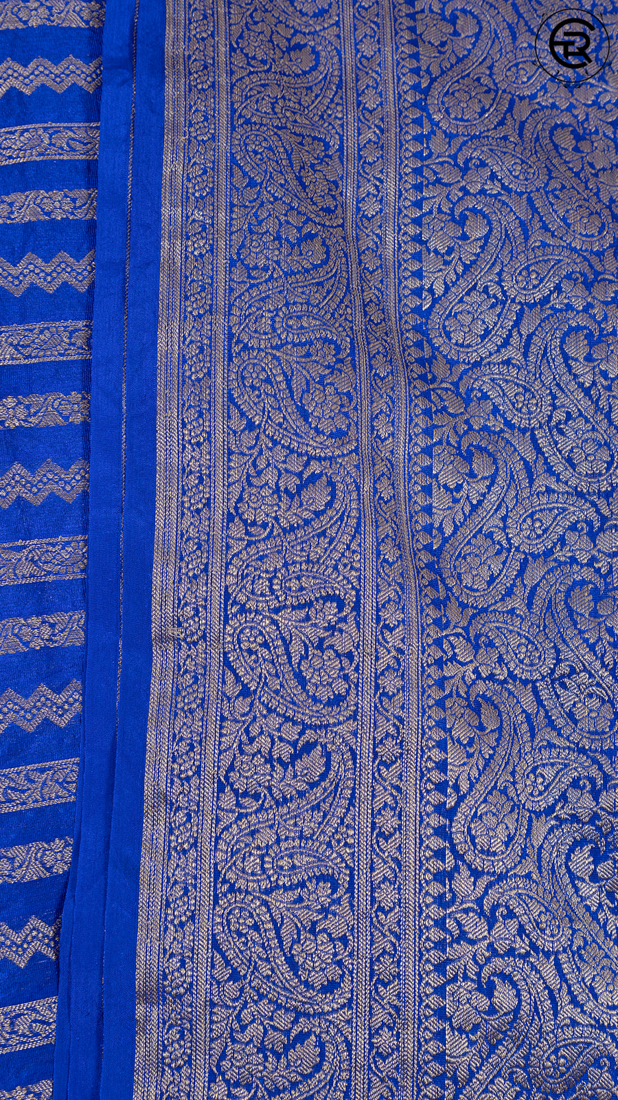 Royal Blue Pure Warm Silk Golden Zari Brocade with Rich Pallu Varanasi Saree