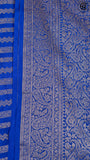 Royal Blue Pure Warm Silk Golden Zari Brocade with Rich Pallu Varanasi Saree