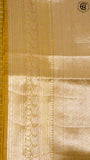 Trombone Yellow Zari Line Pattern with Rich Pallu Warm Silk Saree