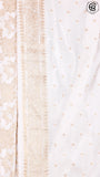 White Khadi Georgette Banarasi Saree