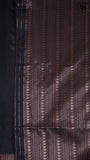 Black Heavy Border Semi Kanchi Silk Saree
