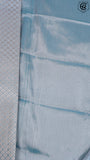 Sea Blue and Gold Diamond Zari Pure Tissue Silk Saree