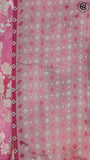 Pink Floral Brasso Silk Saree