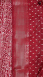 Maroon Paisley and Floral Pattern with Border Chanderi Silk Cotton Saree