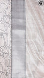 Beige and Grey Pichwai Patterned Mangalagiri Silk Saree