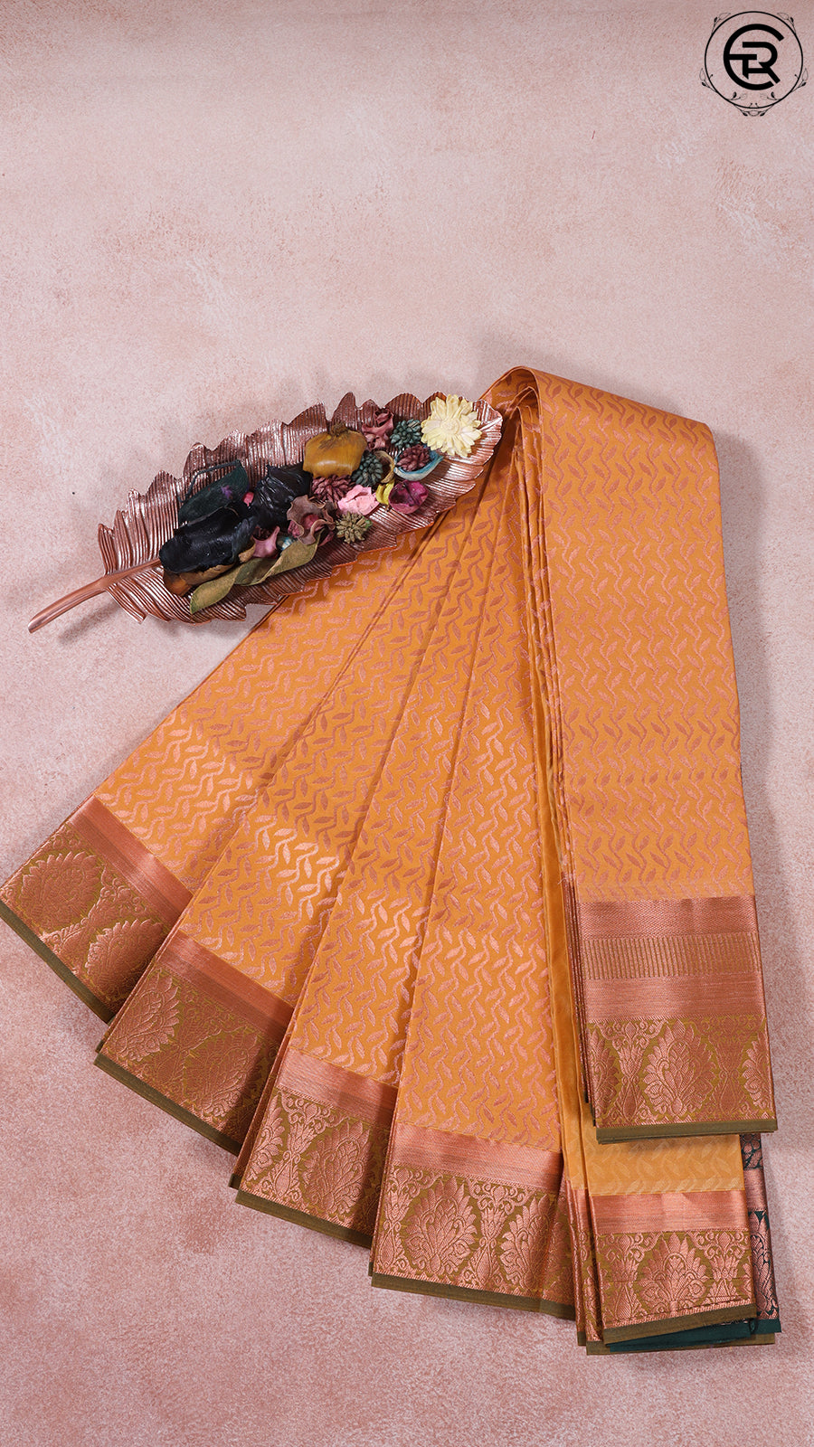 Gold and Light Green Festive Kanchipuram Silk Saree