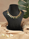Aalaya Emerald Coin Charm Necklace