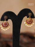 Aalaya Ruby Pearl Heritage Necklace Set