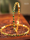 Aalaya Emerald Orbit Chain Bangle