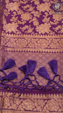 Purple Khadi Georgette Banarasi Saree
