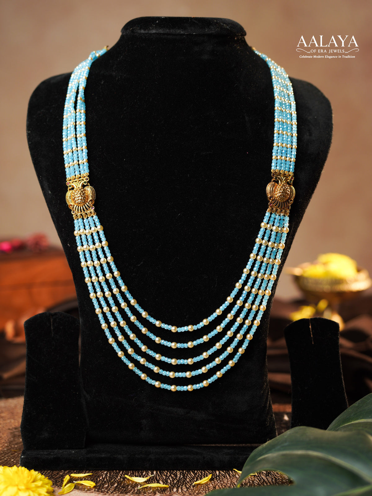 Aalaya Azure Pearl Heritage Necklace