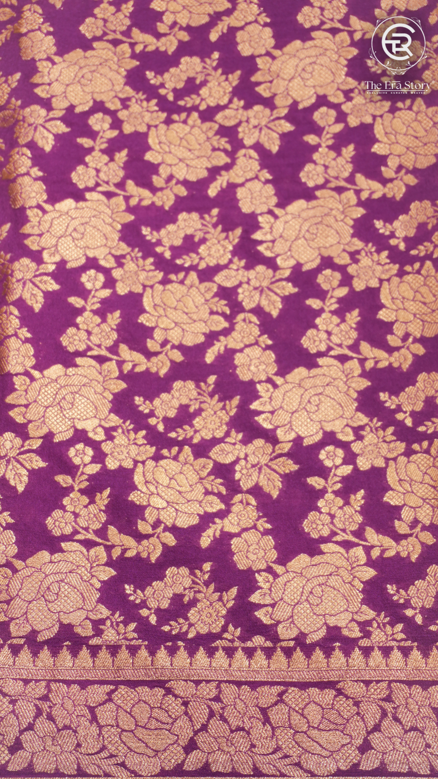 Purple Khadi Georgette Banarasi Saree