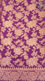 Purple Khadi Georgette Banarasi Saree
