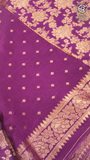 Purple Khadi Georgette Banarasi Saree