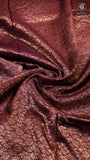 Sky Blue & Purple Pure Crepe Chiffon Banarasi Silk Saree