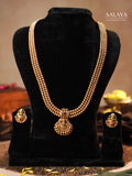 Aalaya Ruby Lakshmi Heritage Pearl Necklace Set