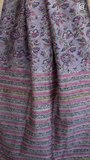 Gray & Blue Floral Handblocked Pure Maheshwari Cotton Sarees