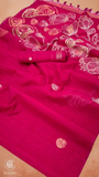 Pink & Gold Sliver Rose Tussar Silk Saree
