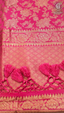 Pink Khadi Georgette Banarasi Saree
