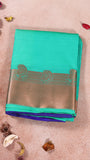Emerald Green & Royal Blue Kanchipuram Silk Saree