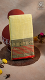 Yellow & Red Elephant Peacock Handloom Narayanpet Cotton Saree