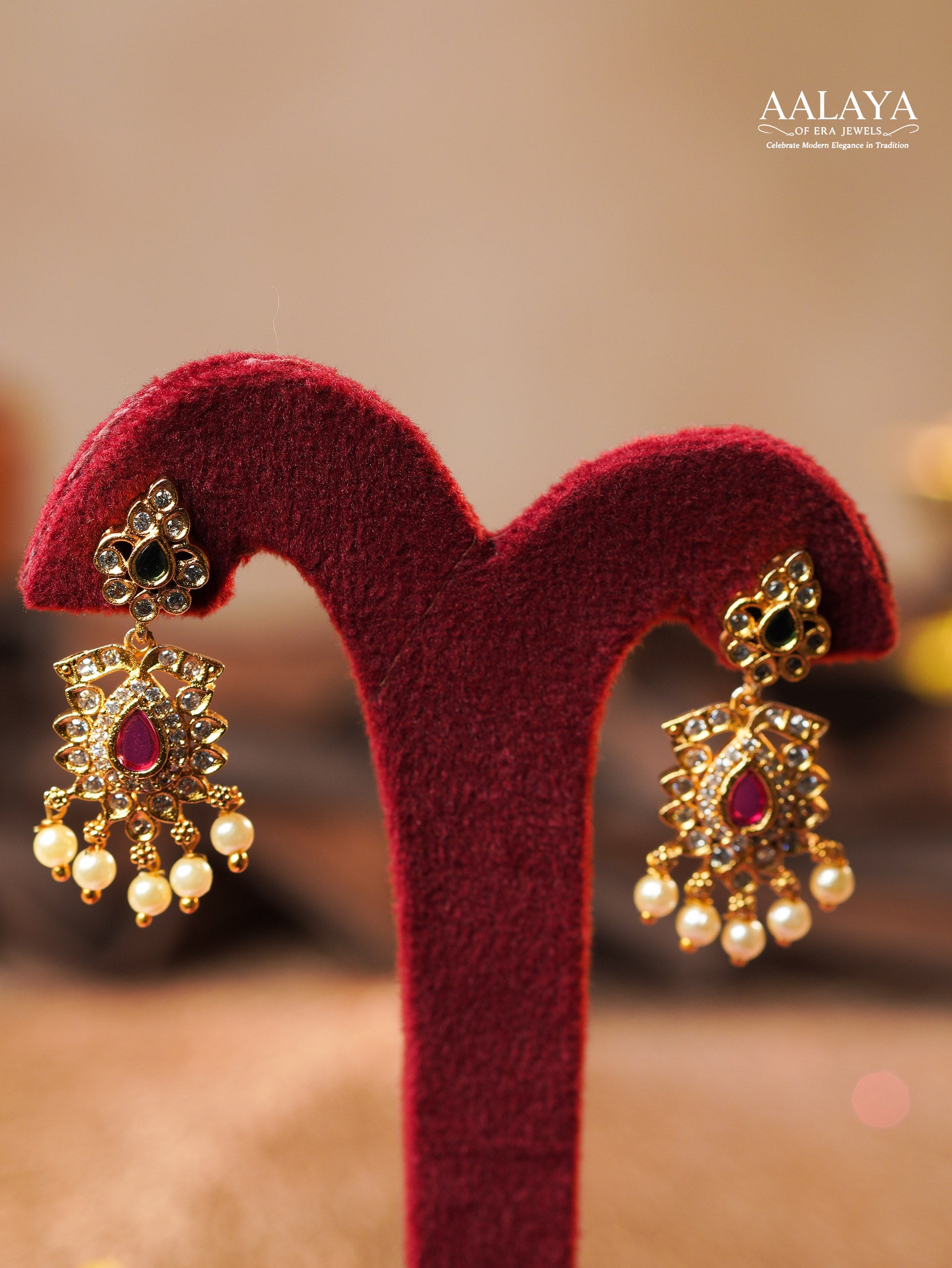 Aalaya Ruby Emerald Heritage Choker Set