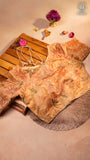 Golden Beige Floral Embroidered Organza Blouse