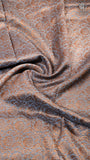 Black & Sky Blue Pure Crepe Chiffon Banarasi Silk Saree