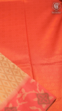 Beige and Pink Diamond Patterned Banarasi Silk Saree
