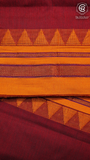 Maroon & Yellow Handloom Narayanpet Silk Cotton Saree