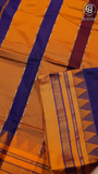 Violet & Yellow Handloom Narayanpet Silk Cotton Saree