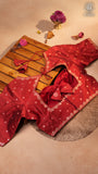Rich Maroon Embroidered Silk Blouse