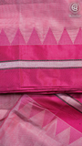 Pink & Silver  Handloom Narayanpet Silk Cotton Saree
