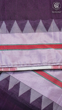 Burgundy Lavender & Red Handloom Narayanpet Silk Cotton Saree