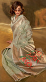 Pista Green Jamdani Kora Tissue Silk Saree