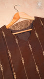 Brown Raw Silk Ready-to-Wear Kurti