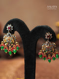 Aalaya Emerald Pearl Temple Necklace Set