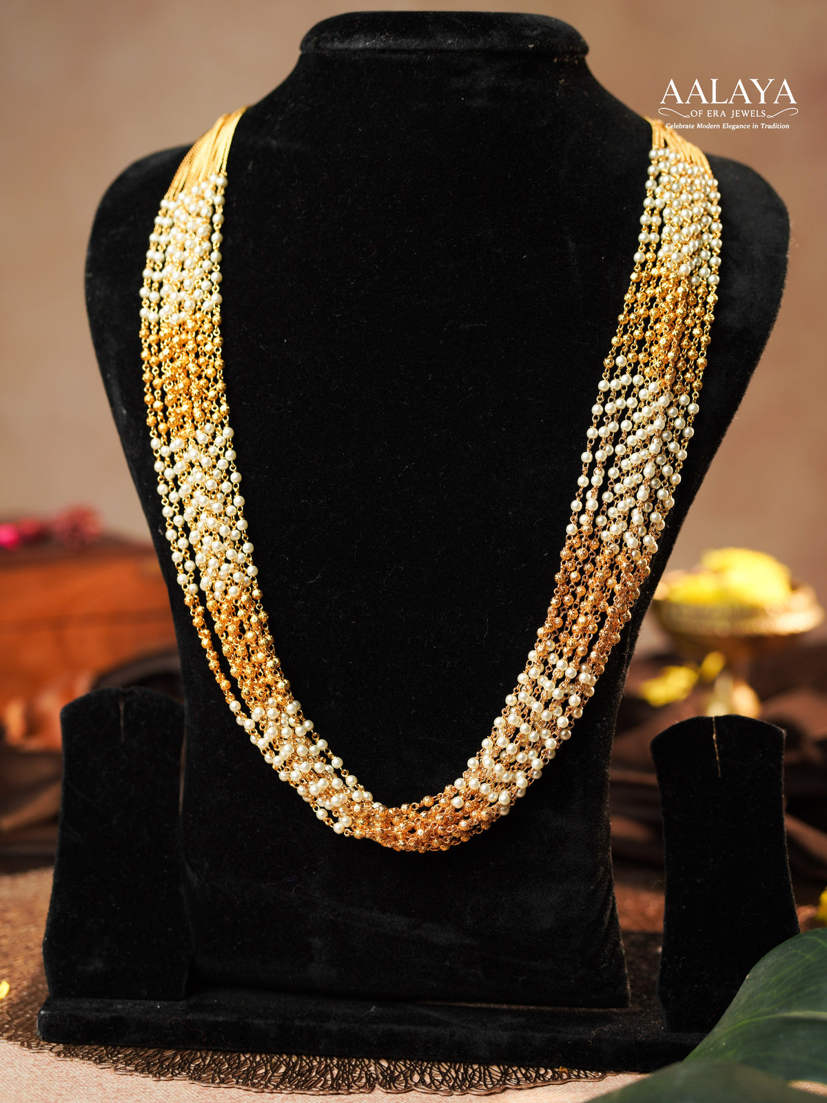 Aalaya Pearl Cascade Heritage Necklace