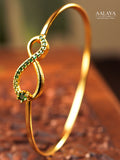 Aalaya Emerald Infinity Loop Bangle