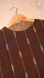 Brown Raw Silk Ready-to-Wear Kurti