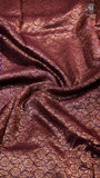 Pink & Purple Pink Pure Crepe Chiffon Banarasi Silk Saree