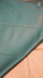 Beige and Blue Diamond Patterned Banarasi Silk Saree