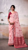 Red Lotus Handloom Cotton Silk Saree