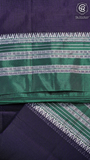 Purple Green & Silver  Handloom Narayanpet Silk Cotton Saree