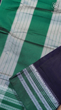 Purple Green & Silver  Handloom Narayanpet Silk Cotton Saree